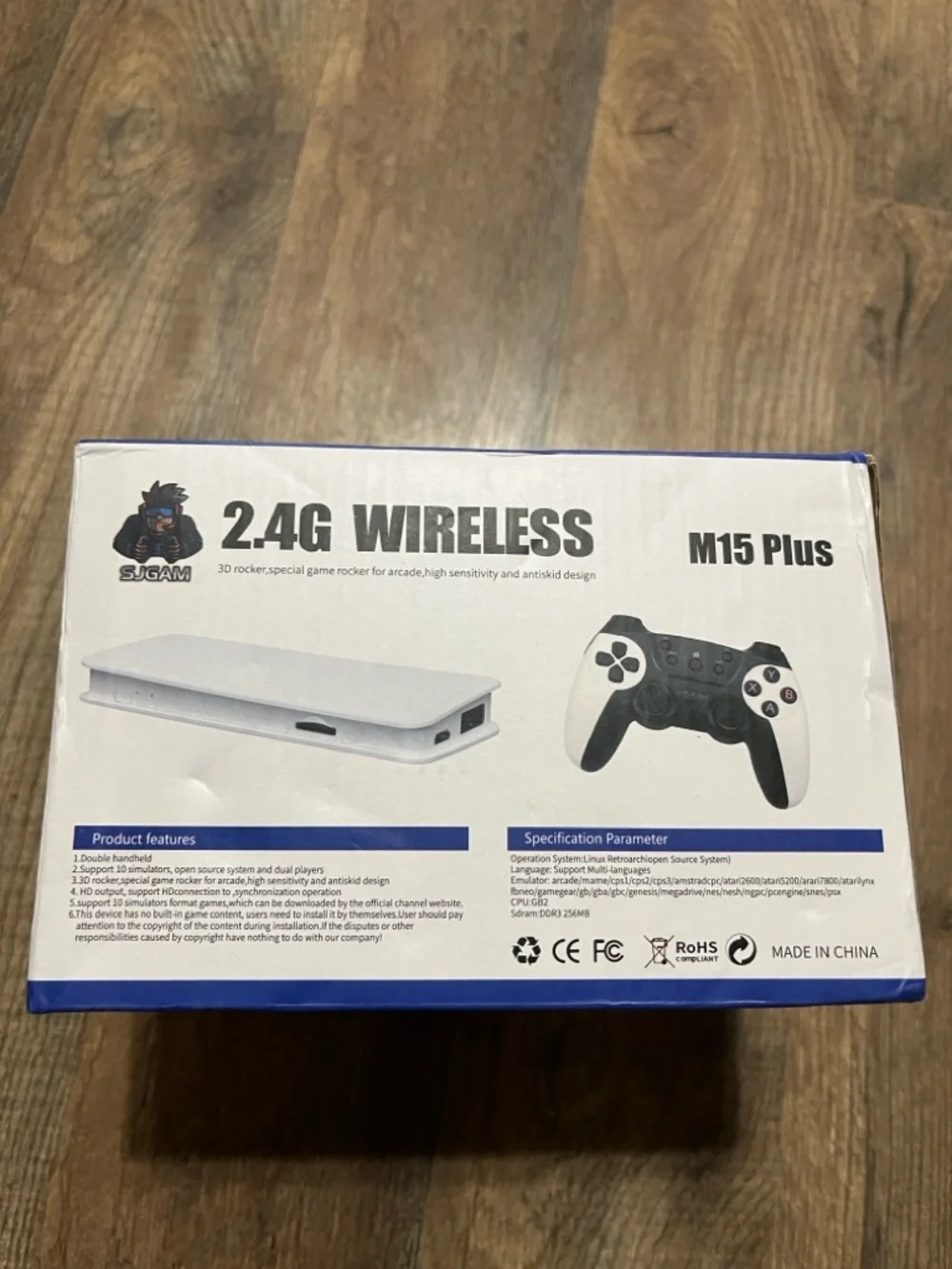 4K 64G HDMI TV Video Game Stick M15 Gaming Console Gamepad 2 Pack Controller